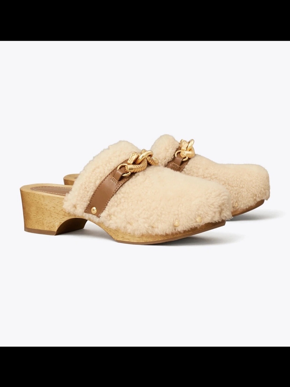 Tory Burch Jessa Shearling Clog, New with Box size 7